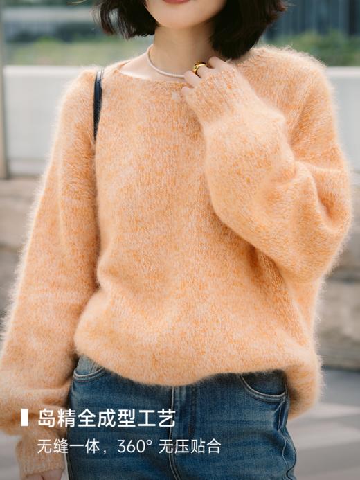 无缝一体26支纯羊毛拉绒圆领毛衫FCG1WST058 商品图3