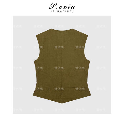 04-2潘依绣丁丁宠粉复古简约英伦风马甲外套Q18281 商品图1