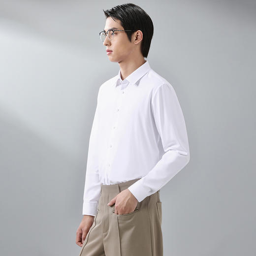 GXG男装【三防科技&含莱赛尔】25春季通勤日常男式翻领长袖衬衫K&C 商品图1