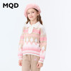 【秒2】【MQD】女童冬季舒适柔软潮酷渐变翻领针织衫 商品缩略图0