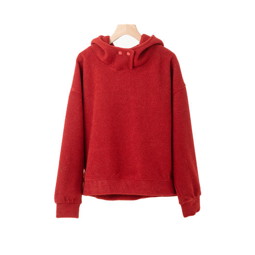 新年红圈圈呢连帽卫衣 商品图2