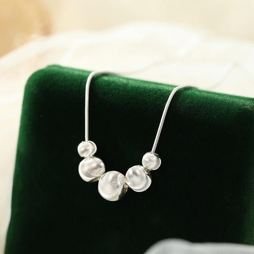 【雪域初霁】925纯银拉丝圆球项链【BF-NS1031】 商品图0