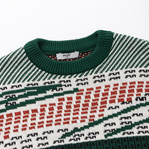 【秒2】【MQD】男童冬季时尚复古图案圆领针织衫毛衣 商品图2