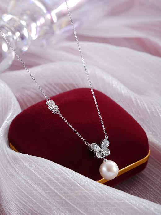 子佩集【花蝶之遇】银S925珍珠惜王妃套链【MLTL025】10mm珠蝴蝶五瓣花2601 商品图7