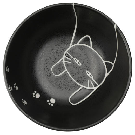 厨房日式超轻量餐具大碗饭碗圆盘餐盘 黑猫白猫 商品图1