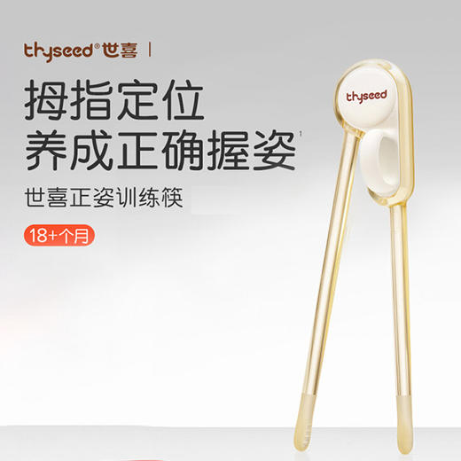 Thyseed世喜 正姿训练筷/勺 宝宝专用筷子勺子学习儿童辅助练习6月+ 商品图0