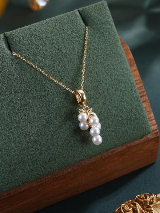 子佩集【萄你开心】银S925珍珠惜王妃套链【MLTL032】3mm珠镀金葡萄2601 商品图5