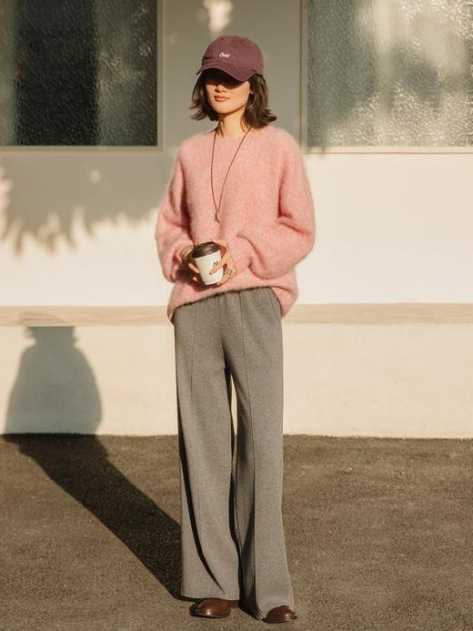 无缝一体26支纯羊毛拉绒圆领毛衫FCG1WST058 商品图10