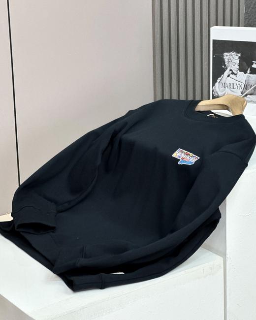 福神飞机头达摩新款套头银狐绒圆领卫衣休闲情侣款 商品图3