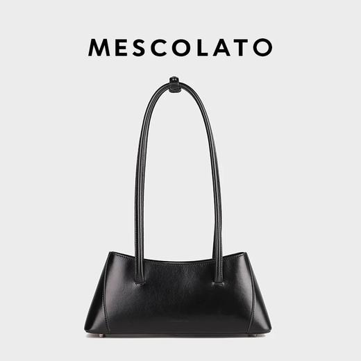 Mescolato 意大利手工新款法棍包小众设计品牌头层牛皮单肩腋下包 商品图3