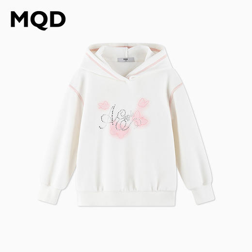 【秒3】【MQD】女童冬季甜美蝴蝶印花休闲连帽卫衣 商品图3
