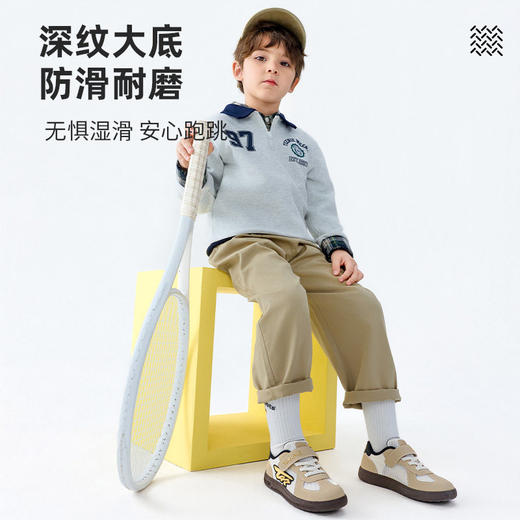 泰兰尼斯儿童板鞋2026春季新款休闲鞋男孩校园鞋女德训鞋轻便防滑T02X6A8915 商品图3