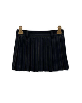 女款条纹百褶半裙 可配套装he017