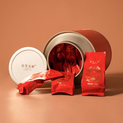百年元祥丨百福大红袍 百福罐 武夷岩茶 乌龙茶 249g 岩骨花香醇厚 精品罐装配手提袋 商品图2