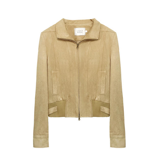 现货 约克郡假日 利落夹克版型 螺纹拼接外套 商品图0