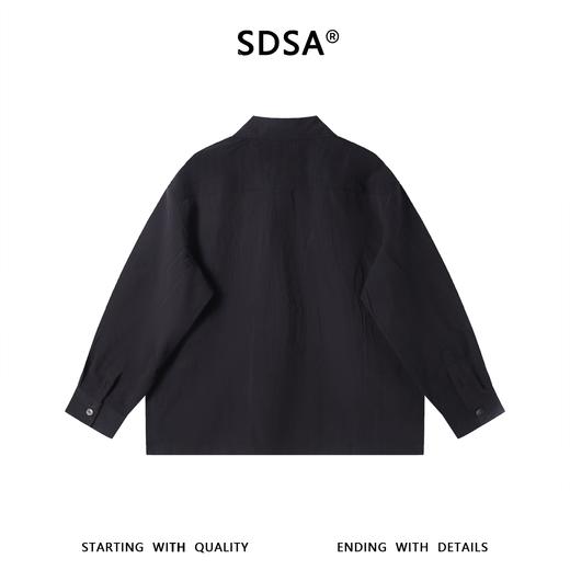 61068SDSA男士秋冬新款痞帅男装潮牌纯色纽扣拉链翻领夹克外套百搭时尚 商品图5