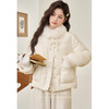 鹿向南「山茶白羽」米杏色短款毛领羽绒服女2025冬季新款保暖外套 商品缩略图4