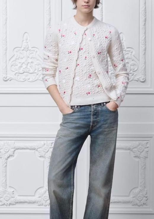 女款刺绣针织开衫毛衣ba010 商品图3