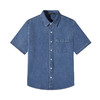 GXG男装25夏季经典胸前口袋设计日常休闲百搭翻领短袖牛仔衬衫K&C 商品缩略图2