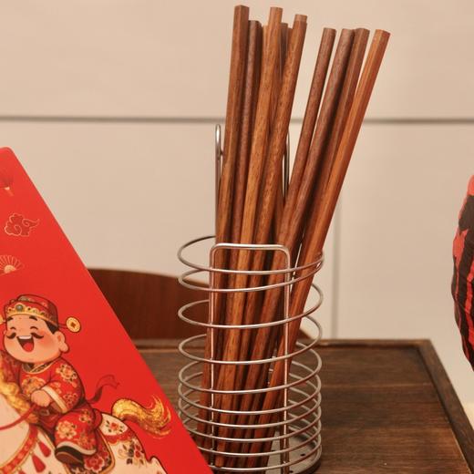 【29.9元到手50支！】OPTIMUM DG 马上有钱 红檀木筷子礼盒 经久耐用 多到工艺打磨 温润光滑 天然木纹 红棕雅致 适配各种餐桌 商品图7