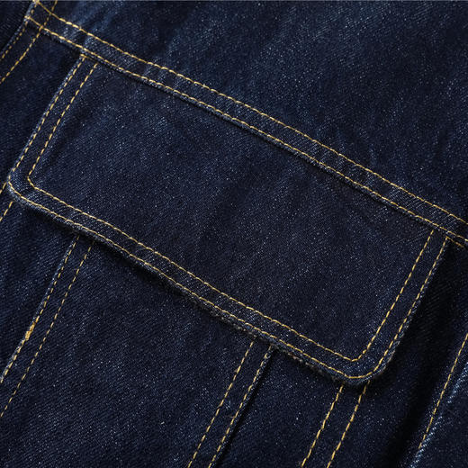 GXG男装【格纹领口】秋季时尚撞色拼接水洗牛仔休闲男式夹克K&C 商品图8