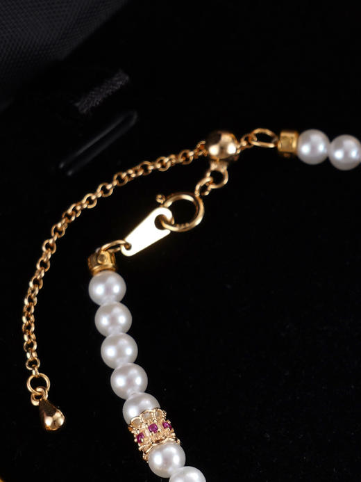 子佩集【冰魄神环】银S925珍珠惜王妃手链【MLSL006】3mm珠镀金多环2601 商品图4