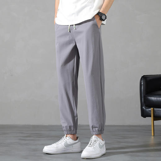 GXG男装【凉爽透气】夏季时尚简约透气舒适男士束脚休闲长裤K&C 商品图10