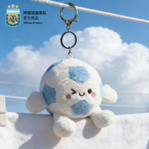 【官方正版】阿根廷国家队 | 毛绒足球挂件钥匙扣玩偶球迷周边 商品图2