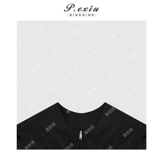 04-3潘依绣丁丁宠粉简约肌理感短马甲拉链外套Q18131 商品图2