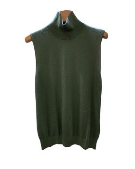 女款高领羊绒针织背心lv015