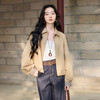 【100棉】三彩2026春季新款休闲翻领外套花苞夹克开衫宽松简约S 商品缩略图2