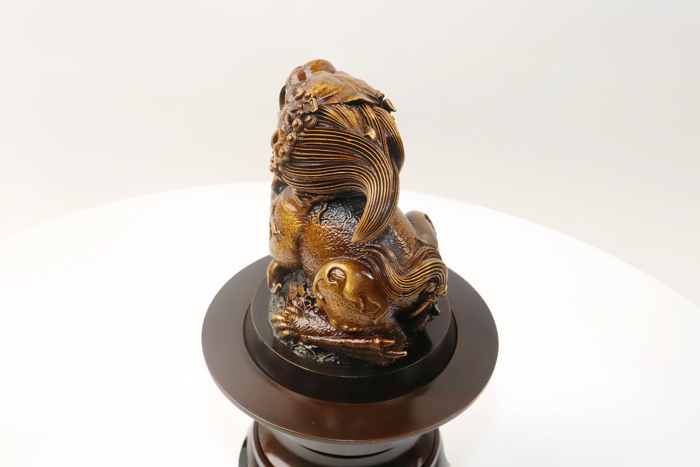 非遗仿古貔貅熏香炉 铜制文房香道茶道摆件