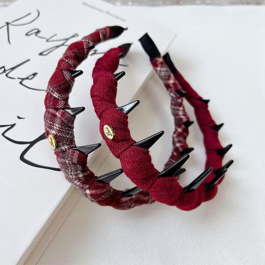 ZY复古红侧标发箍-纪念日百货门店同款169448513 商品图4