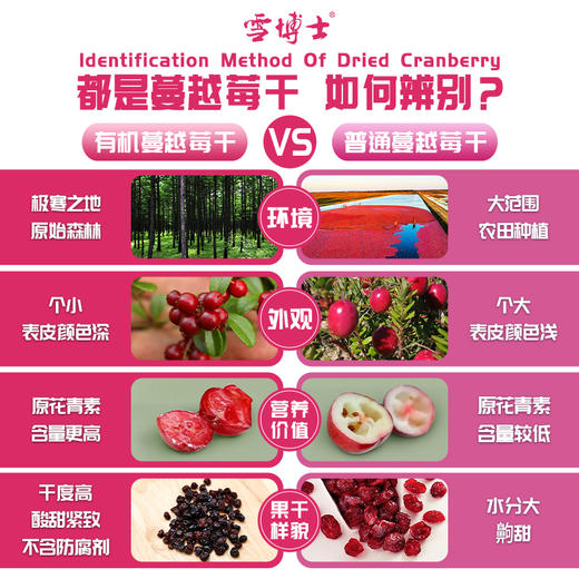 生态蔓越莓干（成都仓库-顺丰快递）|多种规格，来自黑龙江伊春，生产者：雪博士【合作生产，公平贸易】 商品图9