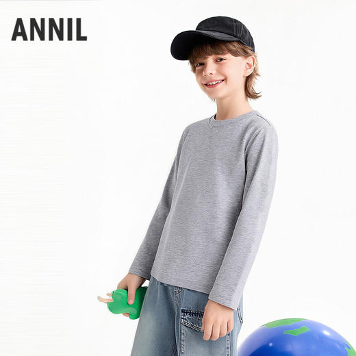 男女童圆领长袖针织衫春季新款安奈儿童装EM611729 商品图2