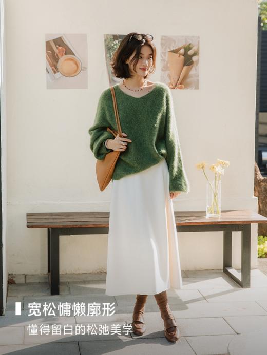 无缝一体26支纯羊毛拉绒V领毛衫FCG1WST057 商品图4