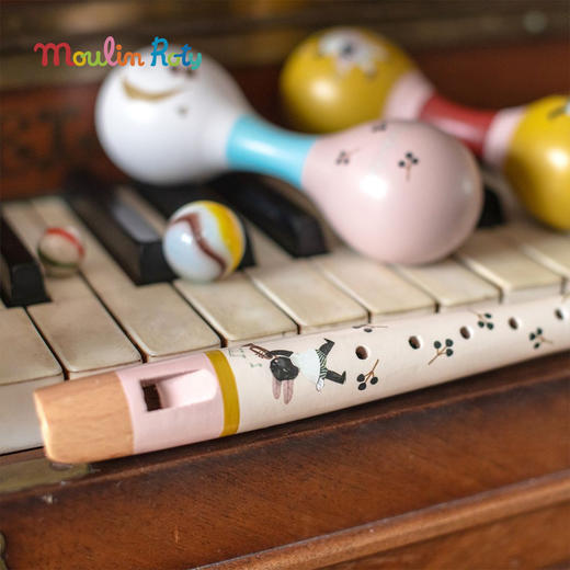 Moulin Roty 木制长笛 雨后精灵系列 乐器玩具 适合3岁+ 音律启蒙 法国品牌 -715112 商品图2