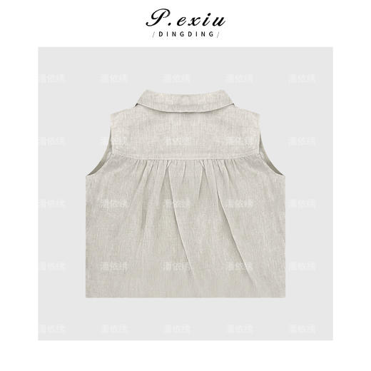 04-2潘依绣丁丁宠粉简约帅气无袖宽松短外套Q89321 商品图1