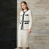IWY/小香风粗花呢西装套裙女气质撞色职业装千金风米白色工作服25CS903 商品缩略图3