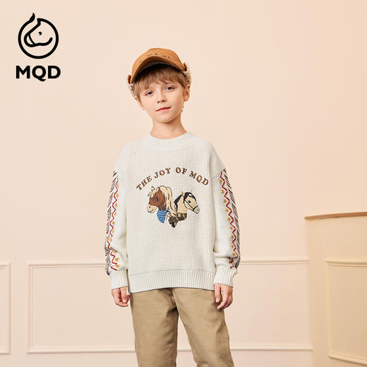 【秒2】【MQD】男童冬季肌理感保暖舒适半高领针织衫 商品图2