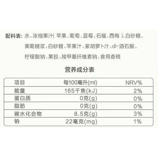 TQ农夫果园1.25L葡萄苹果蓝莓30%果汁 商品图1