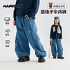 MANHOJIA【蓝格子】儿童长裤设计感复古格纹松弛运动伞兵长裤套装 商品缩略图0