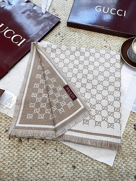 秋冬特惠💰240 古驰围巾【小G双面-Gu秋冬新款，GG时髦复古双面羊毛围巾！！】