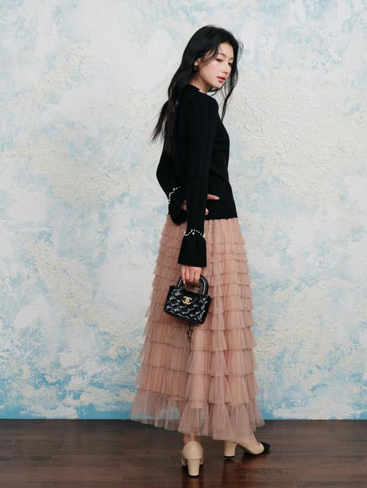 澳洲进口美利奴羊毛混混纺抗起球BC同款重工手工钉珠羊毛衫 商品图7