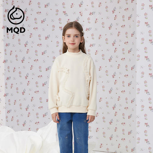 【秒3】【MQD】女童冬季趣味立体充棉网纱卫衣 商品图1