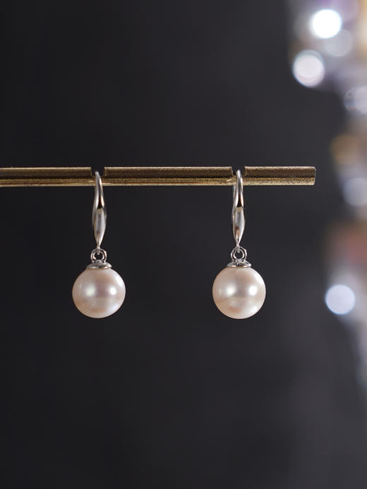子佩集【月华柔情】银S925珍珠惜王妃耳环【YE1018】8mm珠双色单珠2601 商品图4