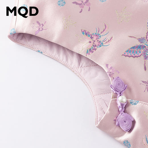 【秒1】【MQD】女童蝴蝶提花立领无袖棉马夹 商品图4
