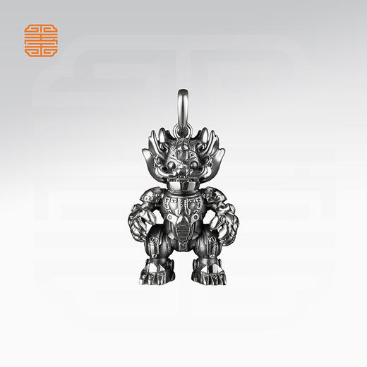 玺匠金铺《足银生肖机甲》足银999 十二生肖吊坠项链生日礼物 商品图5