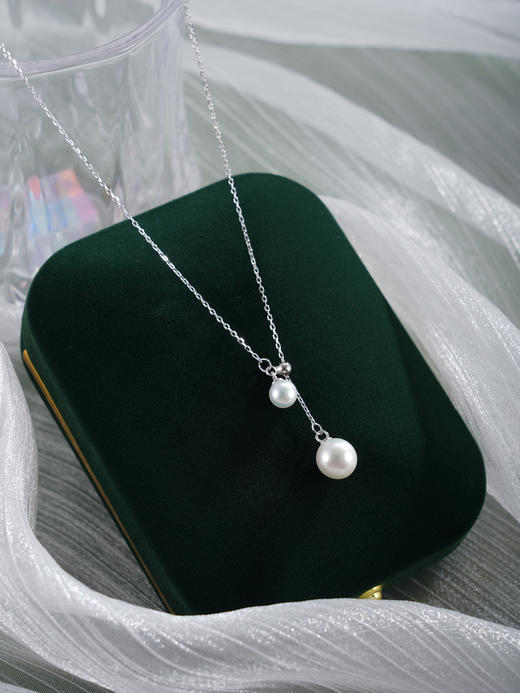 子佩集【月光变奏】银S925珍珠惜王妃套链【MLTL007】5-7mm珠双吊球2601 商品图2