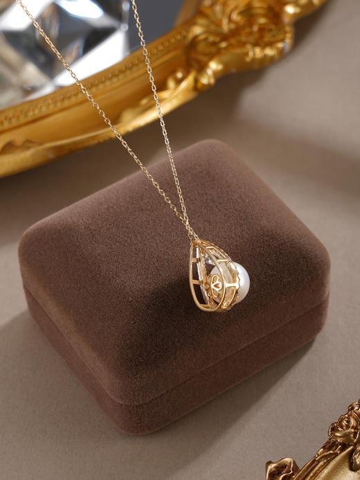 子佩集【露华秋浓】银S925珍珠惜王妃套链【MLTL027】10mm珠镀金水滴2601 商品图6